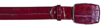 Los Altos C11A0806 Burgundy Genuine Eel Cowboy Belt