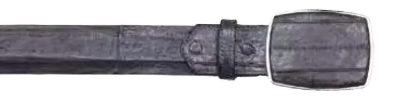 Los Altos C11A0809 Gray Genuine Eel Cowboy Belt