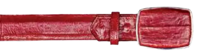 Los Altos C11A0812 Red Genuine Eel Cowboy Belt