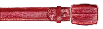 Los Altos C11A0812 Red Genuine Eel Cowboy Belt
