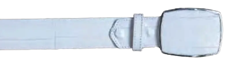 Los Altos C11A0828 White Genuine Eel Cowboy Belt