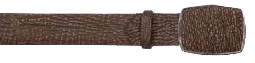 Los Altos C11A0907 Rustic Brown Genuine Shark Cowboy Belt