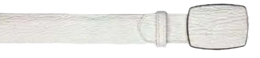 Los Altos C11A0928 White Genuine Shark Cowboy Belt