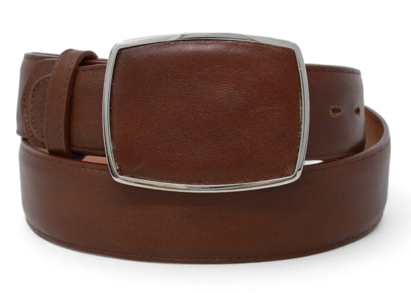 Los Altos C11A2107 Brown Genuine Leather Cowboy Belt