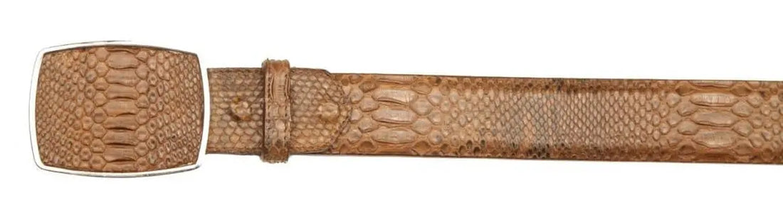 Los Altos C11A5766 Porto Brown Genuine Python Cowboy Belt
