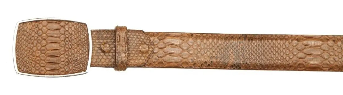 Los Altos C11A5766 Porto Brown Genuine Python Cowboy Belt