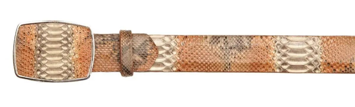 Los Altos C11A5788 Rustic Cognac Genuine Python Cowboy Belt