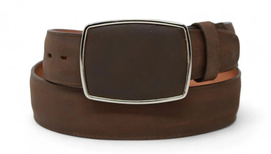 Los Altos C11A6207 Brown Genuine Leather Cowboy Belt