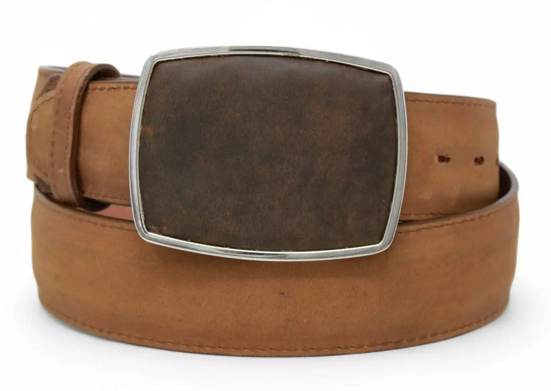 Los Altos C11A6231 Tan Genuine Leather Cowboy Belt