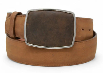 Los Altos C11A6231 Tan Genuine Leather Cowboy Belt