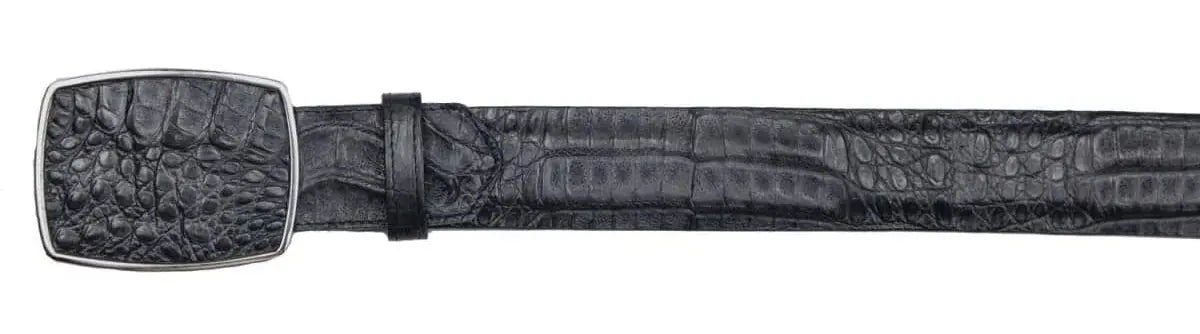 Los Altos C11A8205 Black Genuine Caiman Crocodile Belly Cowboy Belt