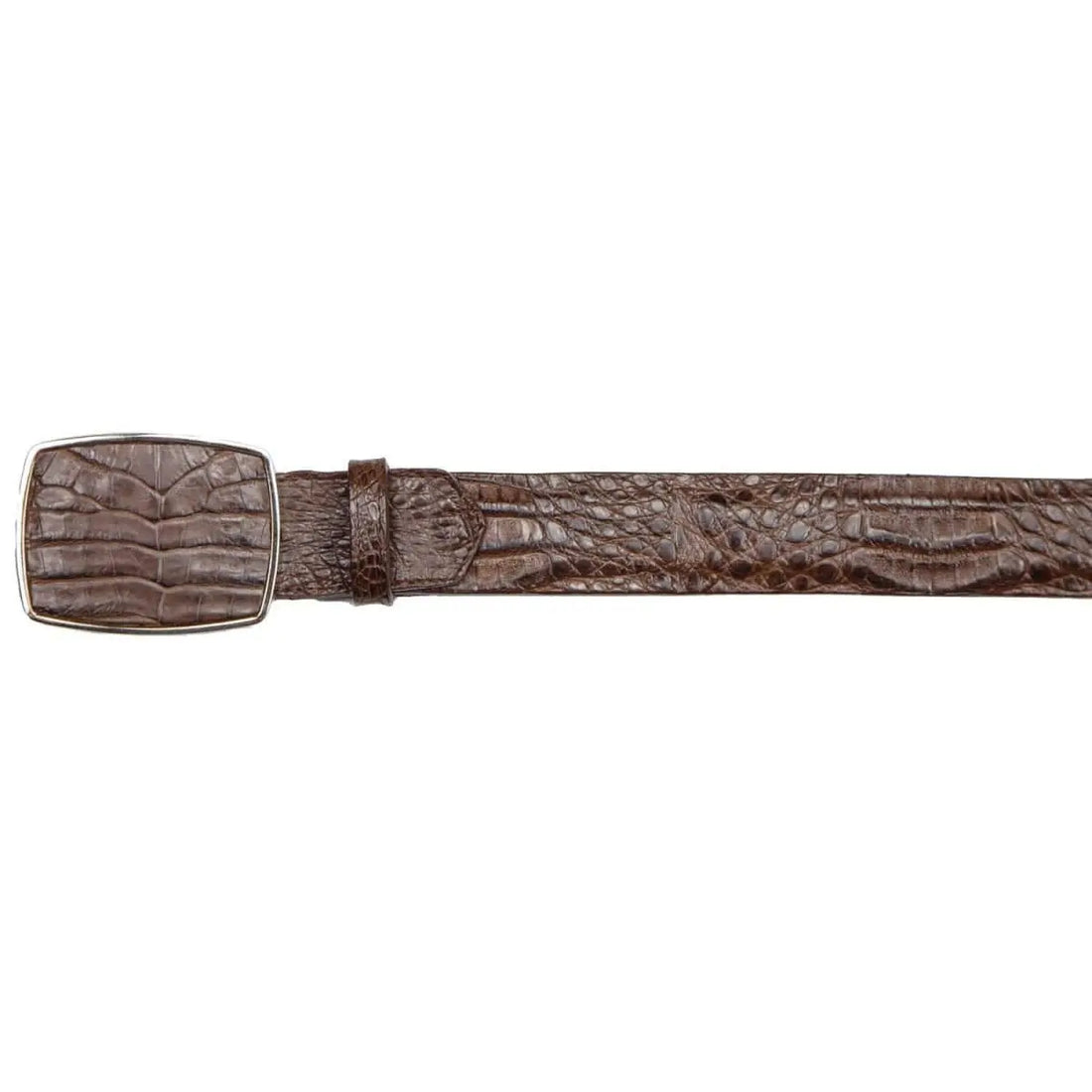 Los Altos C11A8207 Brown Genuine Caiman Crocodile Belly Cowboy Belt Suit Essence