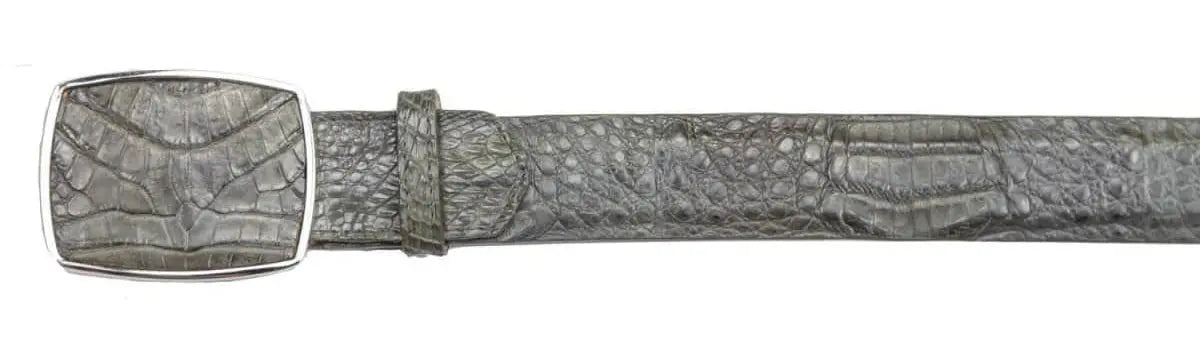 Los Altos C11A8209 Gray Genuine Caiman Crocodile Belly Cowboy Belt