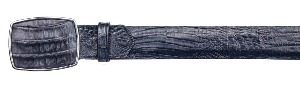 Los Altos C11A8210 Navy Blue Genuine Caiman Crocodile Belly Cowboy Belt