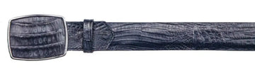 Los Altos C11A8210 Navy Blue Genuine Caiman Crocodile Belly Cowboy Belt