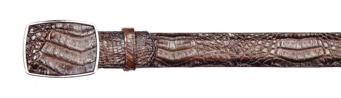 Los Altos C11A8216 Faded Brown Genuine Caiman Crocodile Belly Cowboy Belt
