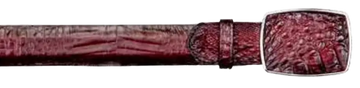 Los Altos C11A8243 Faded Burgundy Genuine Caiman Crocodile Belly Cowboy Belt