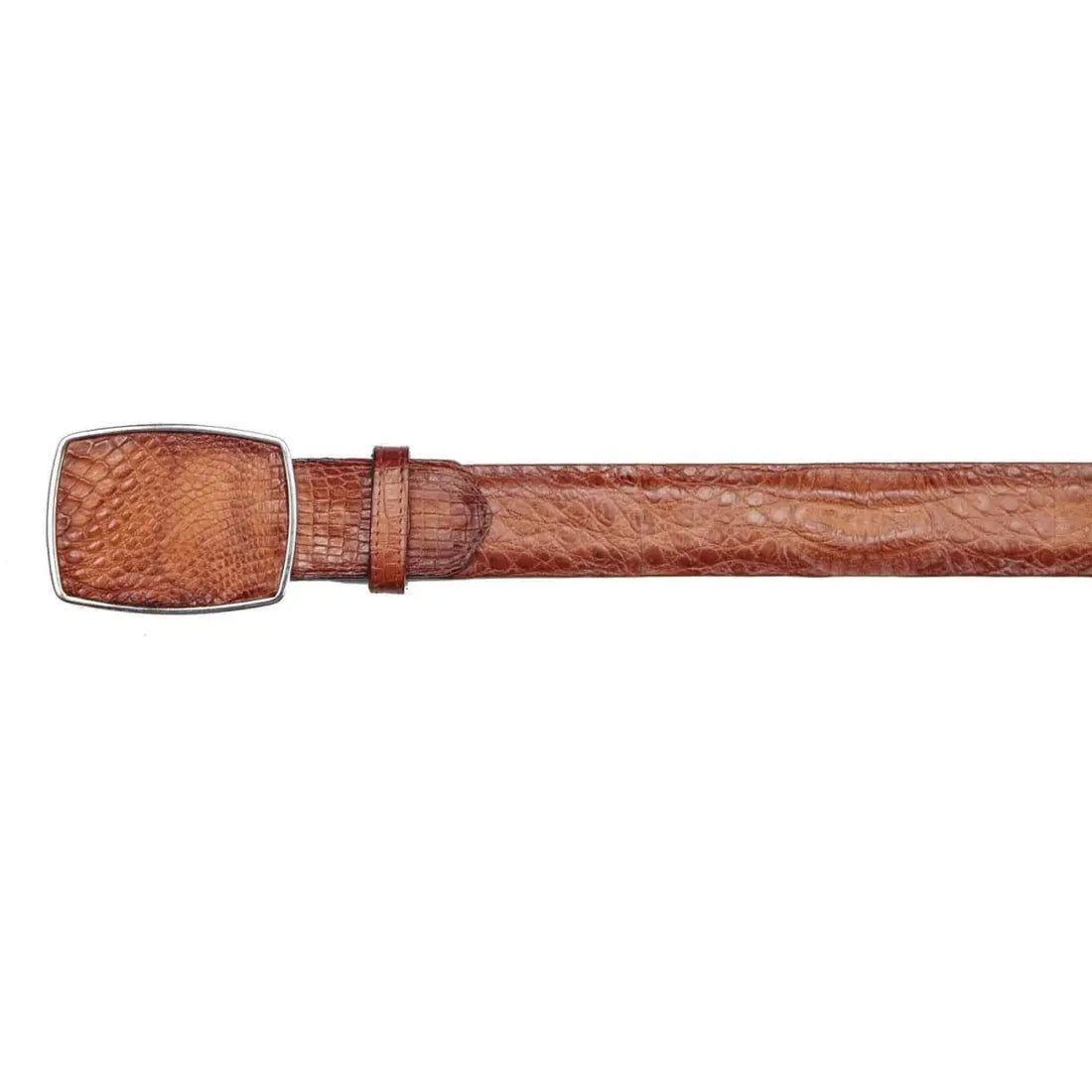Los Altos C11A8257 Faded Cognac Genuine Caiman Crocodile Belly Cowboy Belt Suit Essence