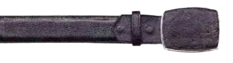 Los Altos C11A8305 Black Genuine Deer Leather Cowboy Belt