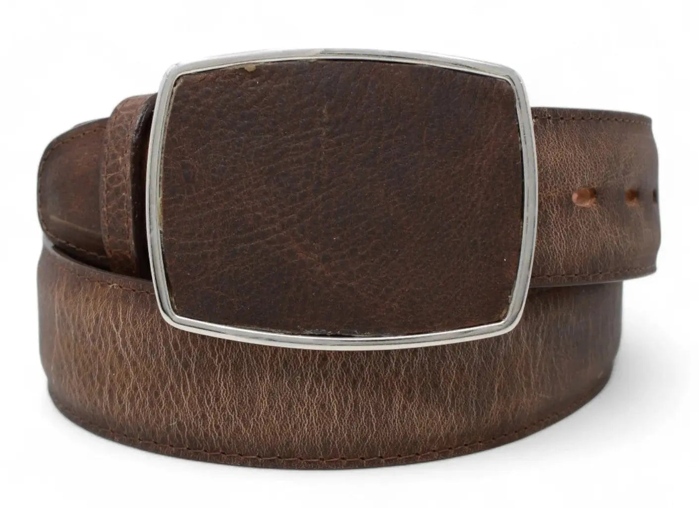 Los Altos C11A9940 Walnut Genuine Leather Cowboy Belt
