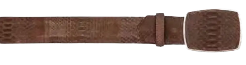 Los Altos C11AN5707 Brown Genuine Python Cowboy Belt