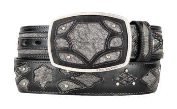 King Exotic C11F7009 Gray Genuine Elephant Cowboy Belt