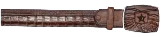 Los Altos C11P8216 Faded Brown Genuine Caiman Crocodile Belly Cowboy Belt Suit Essence