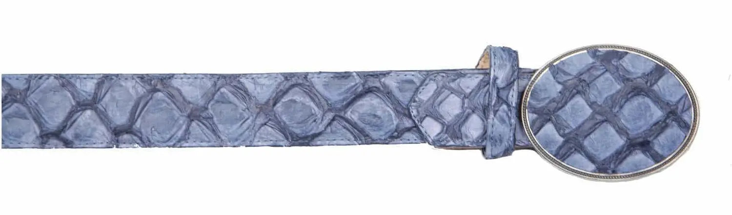 Los Altos C11U1014 Blue Jean Genuine Piraruccu Cowboy Belt