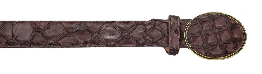 Los Altos C11U1059 Tobacco Genuine Piraruccu Cowboy Belt