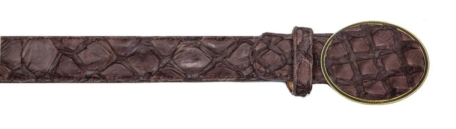 Los Altos C11U1059 Tobacco Genuine Piraruccu Cowboy Belt