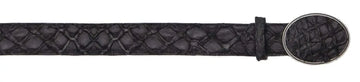 Los Altos C11U1069 Matte Black Genuine Piraruccu Cowboy Belt