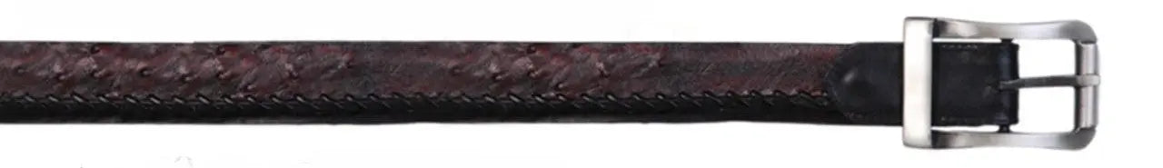 Los Altos C230318 Black Cherry Genuine Ostrich Belt