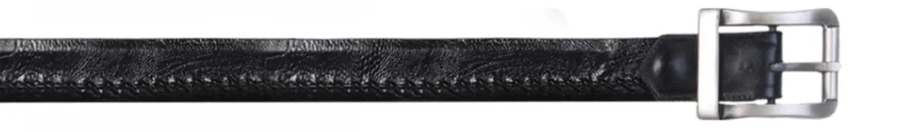 Los Altos C230505 Black Genuine Ostrich Leg Belt