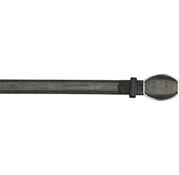 Los Altos C24U0581 Rustic Black Genuine Ostrich Leg Belt