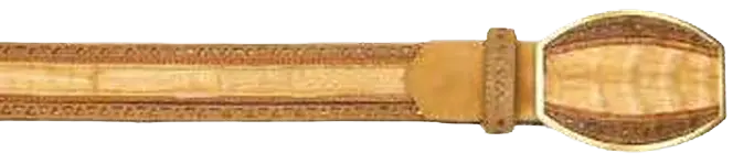 Los Altos C24U8254 Amber Genuine Caiman Belly Cowboy Belt Suit Essence