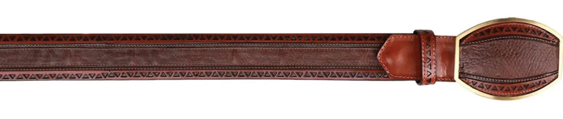Los Altos C24U9851 Honey Genuine Leather Cowboy Belt