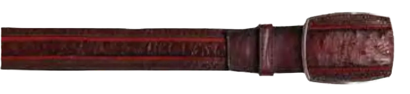 Los Altos C25U0343 Faded Burgundy Genuine Ostrich Cowboy Belt