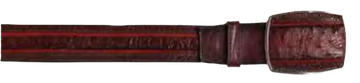 Los Altos C25U0343 Faded Burgundy Genuine Ostrich Cowboy Belt