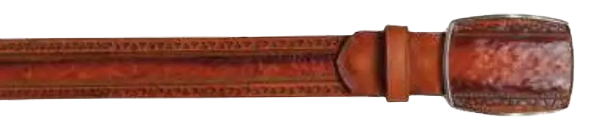 Los Altos C25U0357 Faded Cognac Genuine Ostrich Cowboy Belt