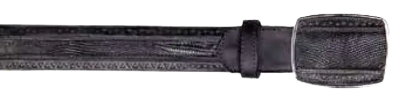 Los Altos C25U0705 Black Genuine Teju Lizard Cowboy Belt