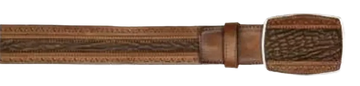 Los Altos C25U0916 Rustic Brown Genuine Shark Cowboy Belt