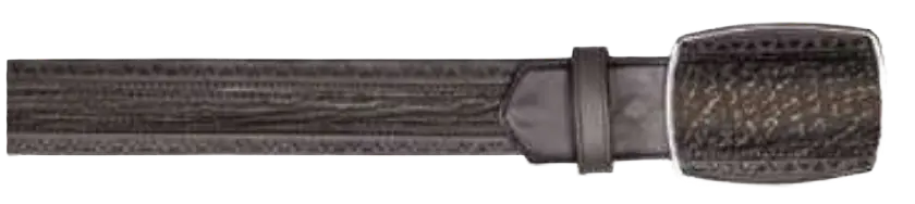Los Altos C25U0938 Rustic Gray Genuine Shark Cowboy Belt