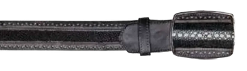 Los Altos C25U1105 Black Genuine Rowstone Stingray Cowboy Belt