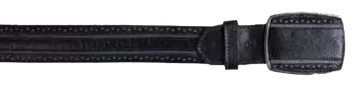 Los Altos C25U2105 Black Genuine Leather Cowboy Belt