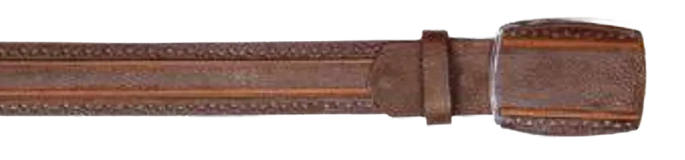 Los Altos C25U2707 Brown Genuine Leather Cowboy Belt