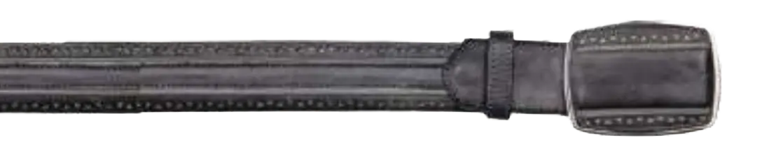 Los Altos C25U3805 Black Genuine Leather Cowboy Belt