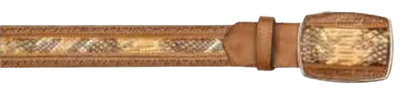 Los Altos C25U5711 Oryx Genuine Python Cowboy Belt