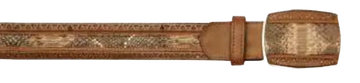 Los Altos C25U5785 Rustic Brown Genuine Python Cowboy Belt