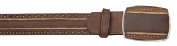 Los Altos C25U6207 Brown Genuine Leather Cowboy Belt