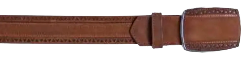 Los Altos C25U6350 Shedron Genuine Nubuck Leather Cowboy Belt